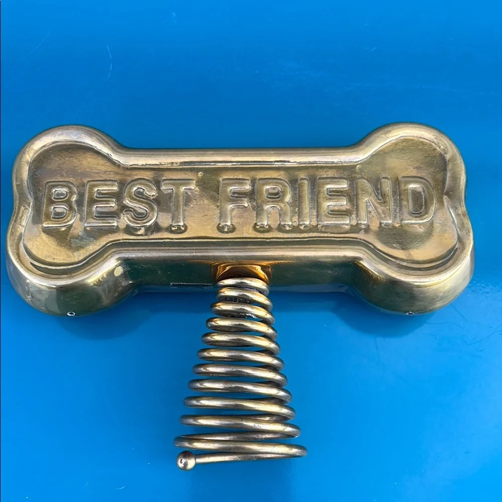 Vintage Brass Restoration Hardware “Best Friend” Christmas Tree Topper